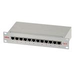 Patchpanel 10'' kat. 6 STP, 12 portů, šedý