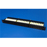 Patchpanel 19'' kat. 6 UTP, 48 portů, černý