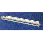 Patchpanel pro keystone 19" kat. 5e UTP, 24 portů, neosazený, šedý