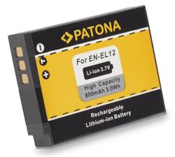 PATONA baterie pro foto Nikon EN-EL12 800mAh