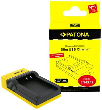 PATONA nabíječka Foto Nikon EN-EL12/NP-FM500H slim, USB-C