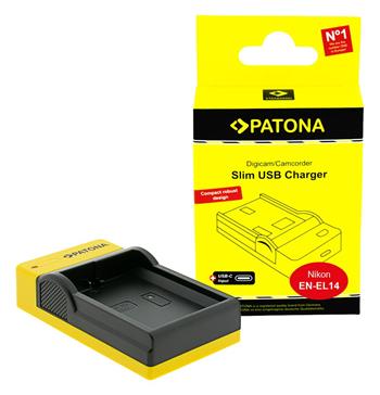 PATONA nabíječka Foto Nikon EN-EL14 slim, USB-C