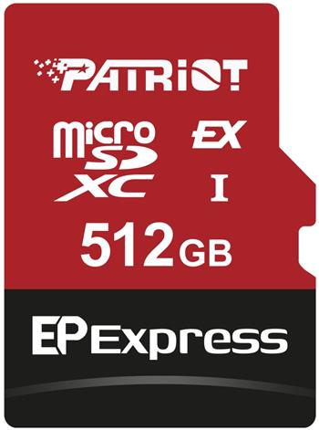 PATRIOT EP Express MircoSD Card 512GB / UHS-I / U3 / CL10 / R:800 / W:600MB/s / Vhodné pro Nintendo Switch 2