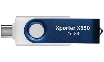 PATRIOT Xporter X550 256GB / USB Typ-A + USB Typ-C / USB 3.2 Gen 1 / bílo-modrá