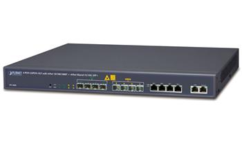 Planet EPL-4000 GEPON OLT, 4x PON 1,25Gb/s, 4xGE, 4x 10G SFP+, 1:64, VLAN, DBA, IGMP, GUI