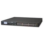 Planet FGSW-2622VHP PoE switch, 24x 100Mb + 2x 1Gb/SFP, LCD, VLAN, PoE 802.3at 30/300W