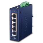 Planet IGS-504PTv3 Průmyslový PoE switch, 5x1Gb, 4x PoE 802.3at 120W, -40až75°C, dual 48-54VDC, IP30, fanless