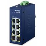 Planet IGS-820TF-PN průmyslový L2 switch, 6x1Gb, 2x1GBASE-X SFP, dual power (9-48VDC / 24VAC), -40~75°C, IP30