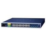 Planet IGS-R4215-24T4X průmyslový L2/L4 switch, 24x1Gb, 4x10Gb SFP+, -40~75°C, 24-60VDC, IP30, fanless