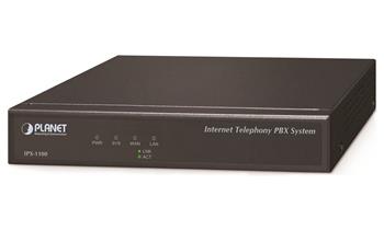 Planet IPX-1100, IP PBX, 100/50 uživatelů, IVR, záznamník/hlas.pošta, DID, BLF, FAX, Skype-SIP, VPN