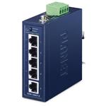Planet ISW-500T-E kompaktní průmyslový switch, 5x 10/100Base-TX, ESD, DIN, 12-55VDC, IP40, -40~75°C, 250m Extended