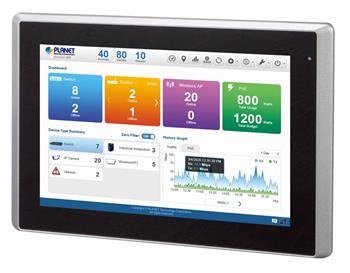 Planet kontrolér pro 1024 zařízení (AP, router, switch, atd)/ 2x LAN/ Web, SNMP/ 10,1" LCD/ IP66