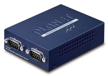 Planet konvertor RS-232/422/485 na IP, 2x COM, 100Mb, -10~+60°C, SNMP+Telnet