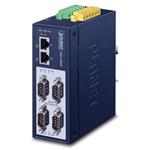 Planet MODBUS průmyslová brána RS-232/422/485 na IP, 4x COM, 100Base-TX, RTU/ACSII, -40až+75°C, 12-48VDC, IP40