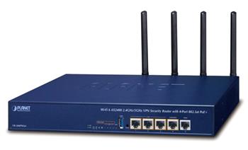 Planet VR-300PW6A Enterprise router/firewall VPN/VLAN/QoS/HA/AP kontroler, 2xWAN(SD-WAN), 3xLAN, 4xPOE120W, WiFi802.11a