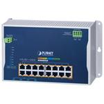 Planet WGS-5215-16UP4X plochý L2 switch, 16x1GbE 802.3bt 720W, 4x 10 Gbit SFP+, 48-54VDC, -40~75°C, IP30, fanless