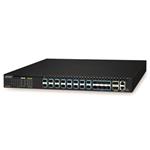 Planet XGPL-16000, 16x XGS-PON OLT, 8x10Gb SFP+, 2x100Gb QSFP28, dual power, SNMP, QOS
