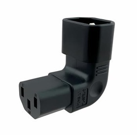 Premium Cord Adaptér vertikálně úhlový IEC C13 female na IEC C14 male, napětí 230V, max.proud 10A