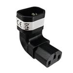 Premium Cord Adaptér vertikálně úhlový IEC C13 female na IEC C14 male, napětí 230V, max.proud 10A