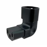 Premium Cord Adaptér vertikálně úhlový IEC C13 female na IEC C14 male, napětí 230V, max.proud 10A
