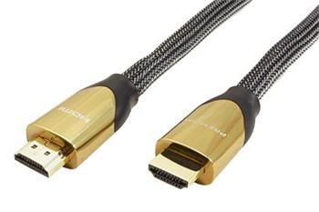 PREMIUM High Speed HDMI kabel s Ethernetem, Ultra-HD (18G), HDMI M-HDMI M, zlacené konektory, certifikovaný, 2m