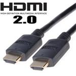 PremiumCord HDMI 2.0 High Speed+Ethernet, zlacené konektory, 0,5 m