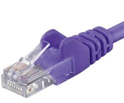 Premiumcord Patch kabel CAT6a S-FTP, RJ45-RJ45, AWG 26/7 0,25m fialov