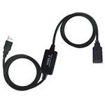 PremiumCord USB 2.0 repeater a prodlužovací kabel (A/M-A/F)/ 10m/ černý