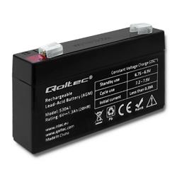 Qoltec baterie AGM | 6V | 1.3Ah | max.0.39A