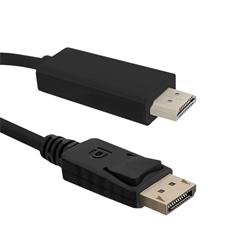 Qoltec Cable DisplayPort v1.1 / HDMI | 1080p | 1m