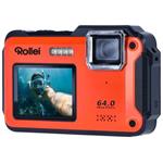 Rollei Sportsline 64 Selfie/ 64 MPix/ 16x zoom/ 2,8" LCD+ 2"LCD/ 4K video/ Voděodolný 5m/ Oranžový