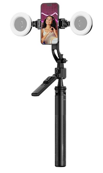 Rollei Stativ Easy Creator Quadpod LED-Kit/ 26946/ AI Tracking: Inteligentní rozpoznávání obličeje
