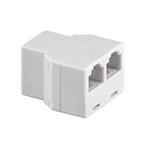 Rozdvojka RJ11 6P4C (3xF), bílá