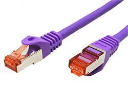 S/FTP patchkabel kat. 6, Component Level, LSOH, 1m, fialový