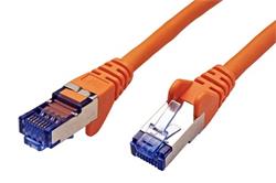 S/FTP patchkabel kat. 6a, LSOH, 0,5m, oranžový