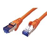 S/FTP patchkabel kat. 6a, LSOH, 0,5m, oranžový