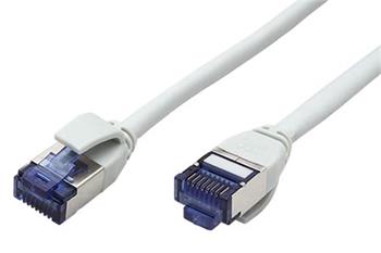 S/FTP patchkabel kat. 6a, tenký, LSOH, 3m, šedý