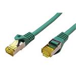 S/FTP patchkabel kat. 7, s konektory RJ45, LSOH, 0,25m, zelený
