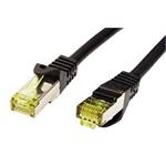 S/FTP patchkabel kat. 7, s konektory RJ45, LSOH, 1,5m, černý