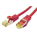 S/FTP patchkabel kat. 7, s konektory RJ45, LSOH, 1m, červený