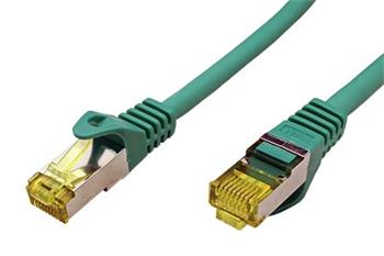 S/FTP patchkabel kat. 7, s konektory RJ45, LSOH, 30m, zelený