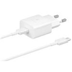 Samsung cestovní nabíječka EP-T1510EWE + kabel USB-C, 15W, bílá (OOB b