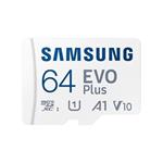 Samsung EVO Plus/micro SDXC/64GB/UHS-I U1 / Class 10/+ Adaptér/Bílá