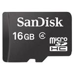 SanDisk 16 GB microSDHC, class 4, bez adaptéru