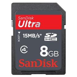 SanDisk 8 GB SDHC Ultra, 20MB/s, class 6