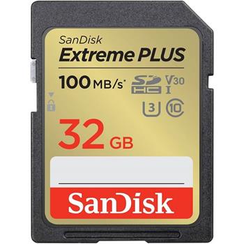 SanDisk Extreme PLUS SDHC 32GB 100MB/s V30 UHS-I