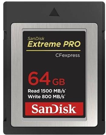 SanDisk Extreme Pro CFexpress Card 64GB, Type B, 1500MB/s Read, 800MB/s Write