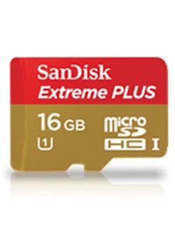 SanDisk microSDHC 16 GB Extreme Plus, 80MB/s, UHS-I, class 10/U1 + adaptér