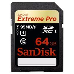 SanDisk SDXC 64 GB Extreme Pro, 95MB/s, UHS-I, class 10/U3