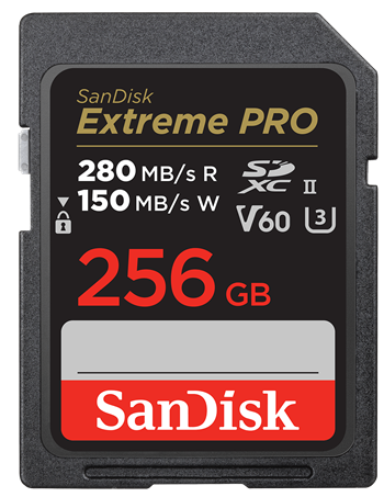 SanDisk SDXC karta 256GB Extreme PRO (280 MB/s Class 10, UHS-II V60)